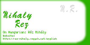 mihaly rez business card