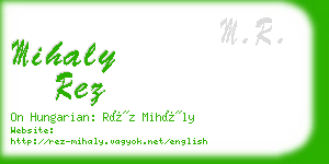 mihaly rez business card